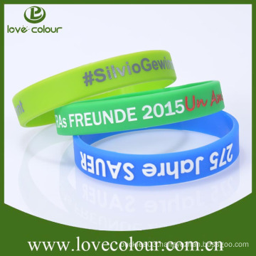 Custom glowing in dark silicone rubber bracelet wristbands for Events